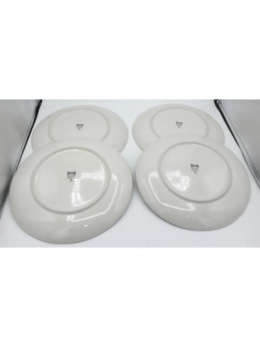 IKEA of Sweden 21986 Beige Dinner Plates Set of 4 Thailand 10.25 Inch Diameter